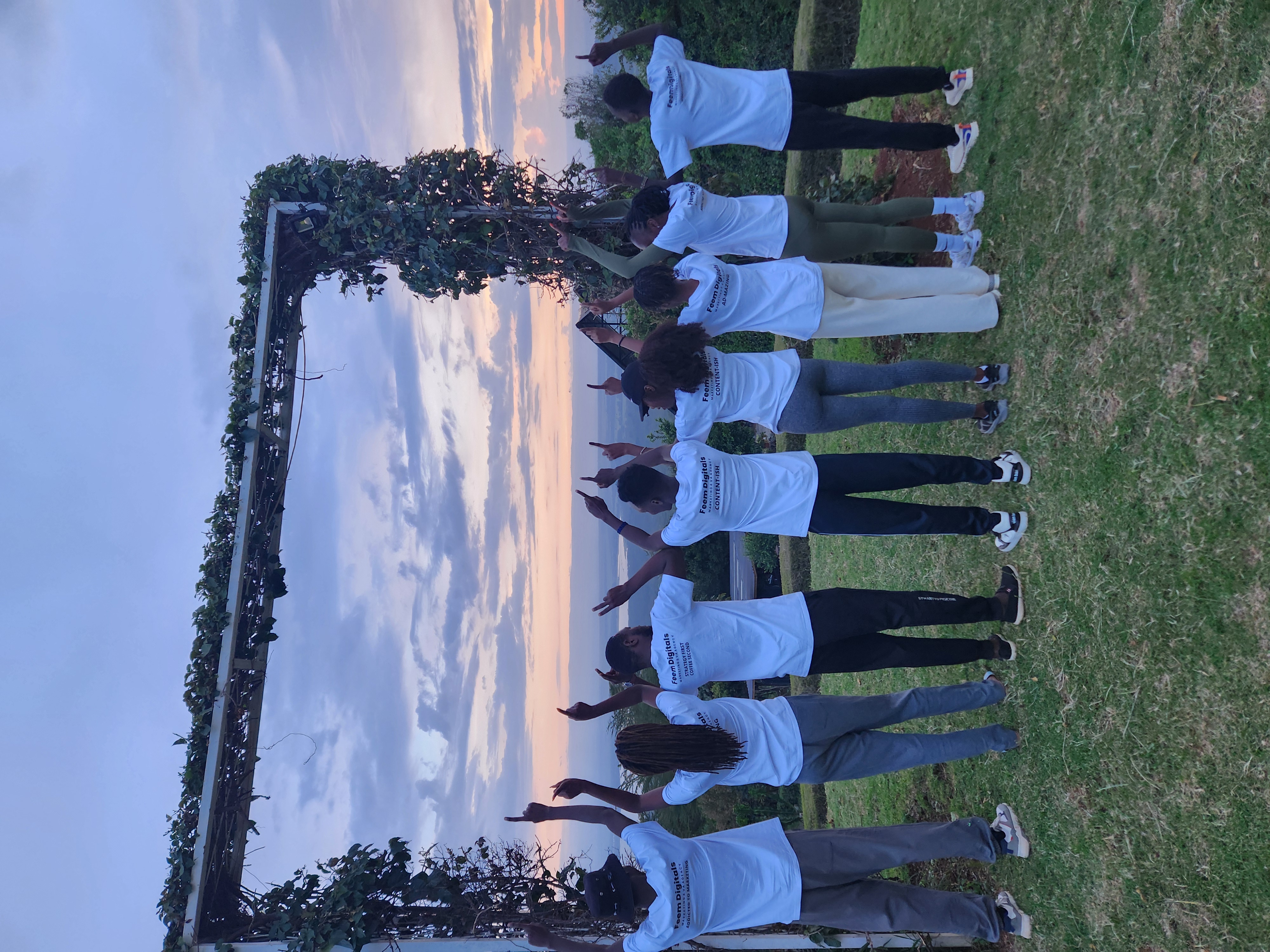 The Feem Digitals team together outdoors